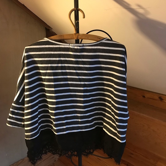 Altar’d State Grey White Striped Top, EUC, M/L - Picture 2 of 10